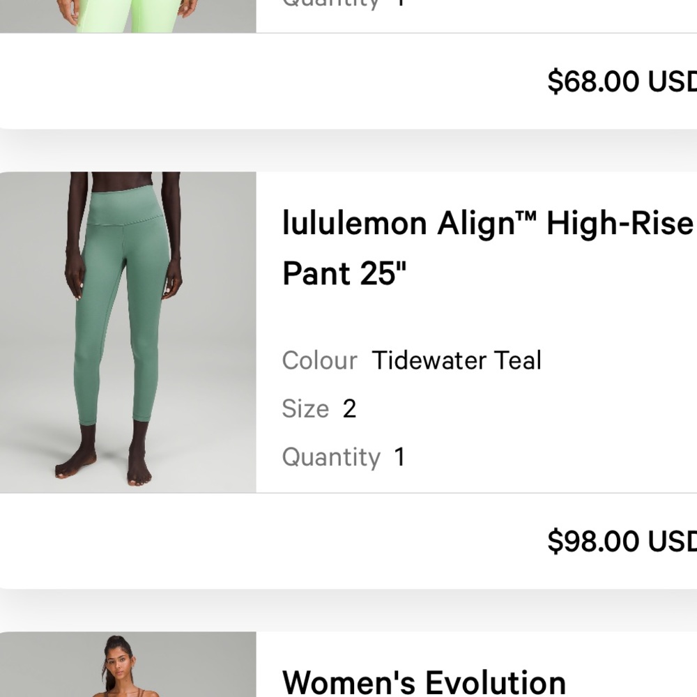 Lululemon Align high rise pants 25”